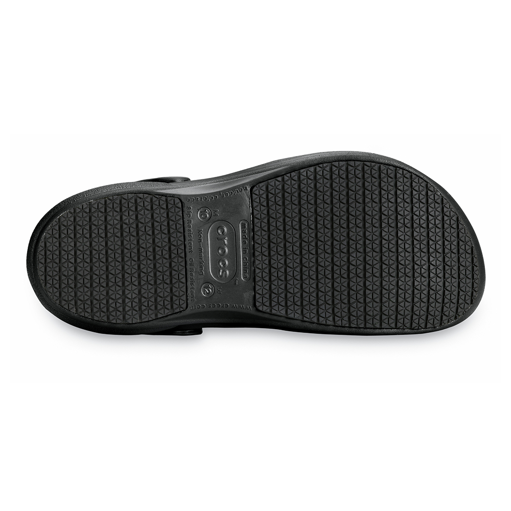 Crocs Bistro black work clog with non-slip non-marking soles