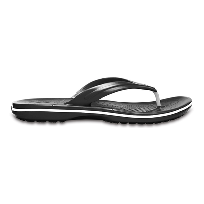 Side view of single Crocs Crocband flip black