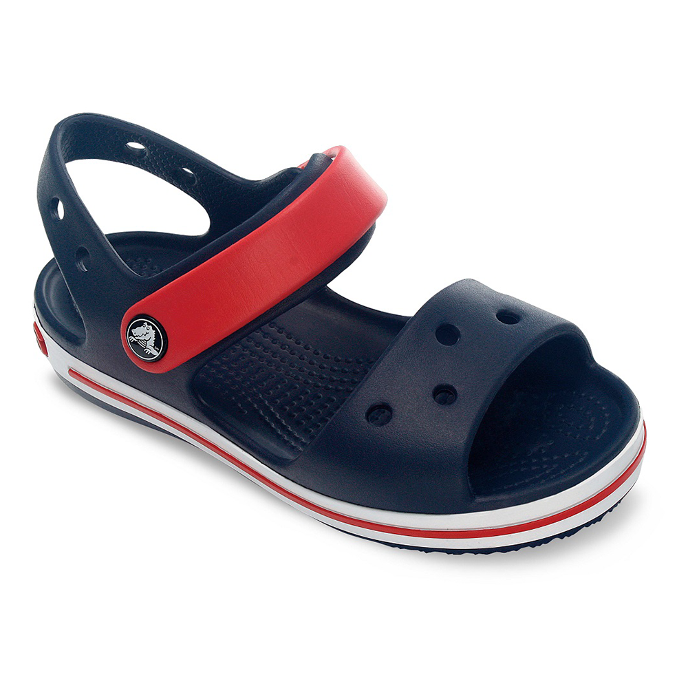 Single kids Crocs Crocband sandal navy and red