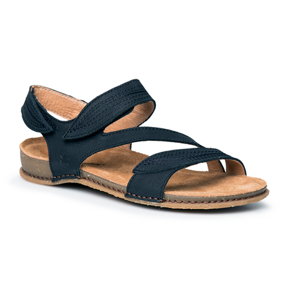 Black leather strappy sandal style N5810 from El Naturalista