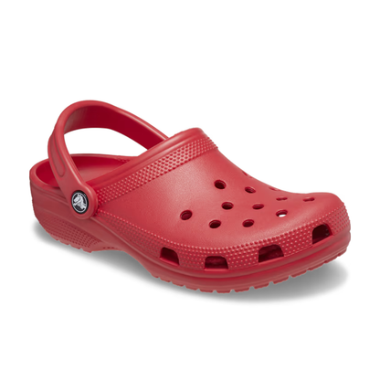 Crocs red clogs with holes, classic