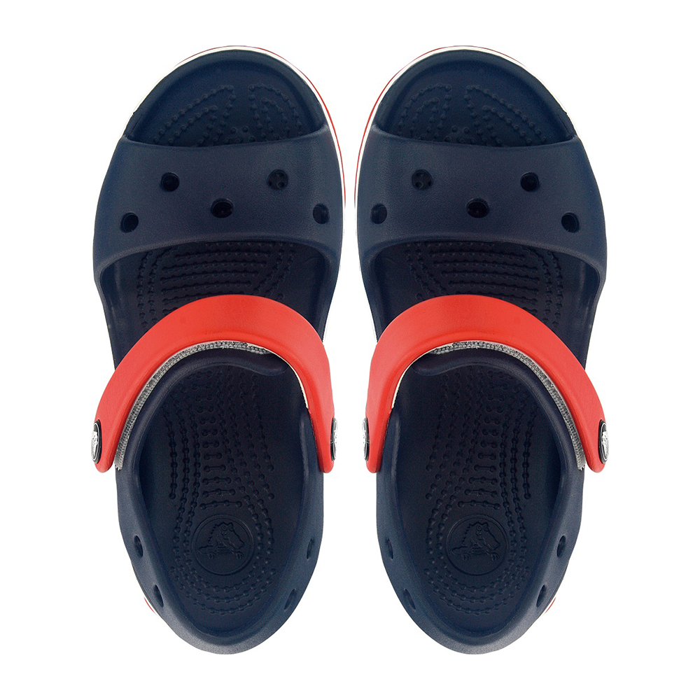 Navy red kids Crocband sandals from Crocs