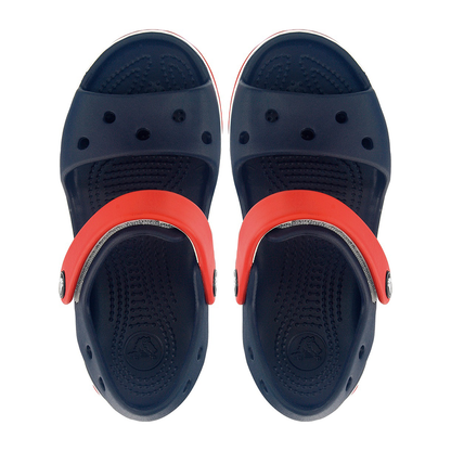 Navy red kids Crocband sandals from Crocs