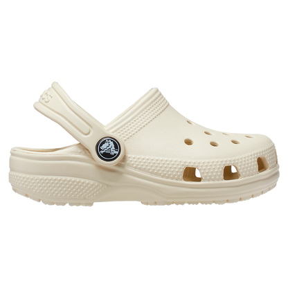 Side view Crocs classic bone clogs with holes